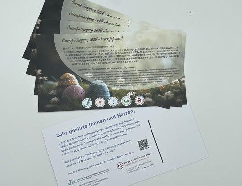 Osterkarte 2026 – Osterspaziergang heuer japanisch