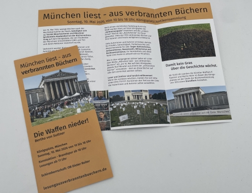 Flyer „München liest  –  aus verbrannten Büchern“